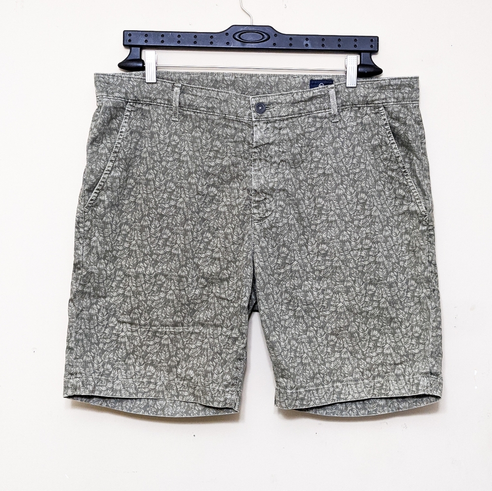 Adriano Goldschmied green botanical print shorts